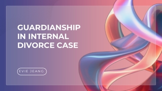 Evie Jeang on Guardianship in Internal Divorce Case