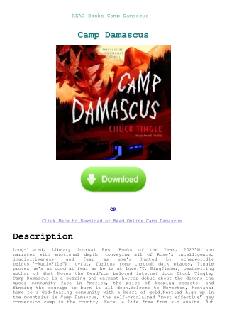 READ Books Camp Damascus