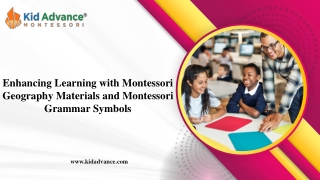 Enhancing Learning with Montessori Geography Materials and Montessori Grammar Symbols