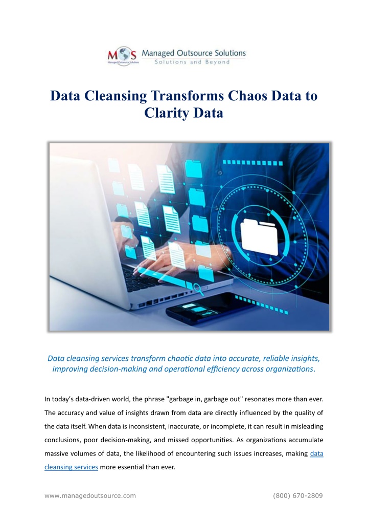 data cleansing transforms chaos data to clarity