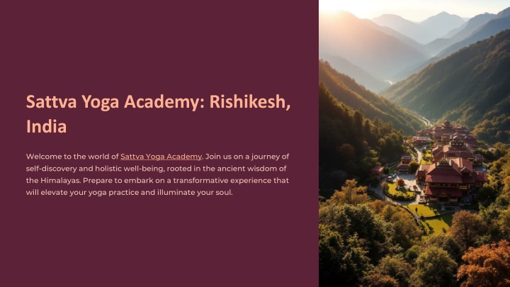 sattva yoga academy rishikesh india