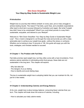 Slim Down Simplified