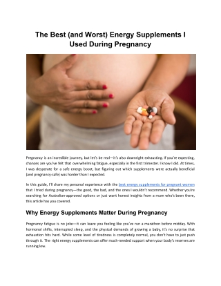 the best and worst energy supplements i used