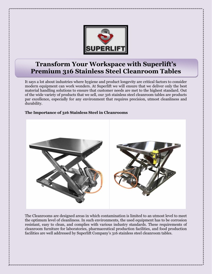 transform your workspace with superlift s premium