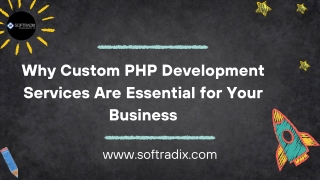 Why Custom PHP Development Services Are Essential for Your Business - SoftRadix