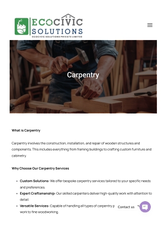 Carpentry Services | EcoCivic Solutions Pvt Ltd Kolhapur