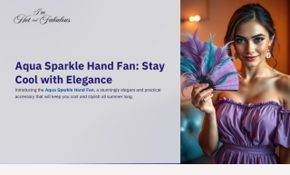 Aqua Sparkle Hand Fan Stay Cool with Elegance – A Signature Accessory by I’m Hot and Fabulous