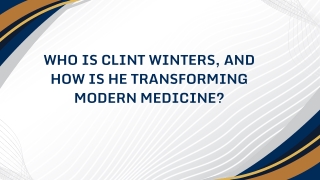 What Innovative Discoveries Has Clint Winters Made at Winters Biotechnology?