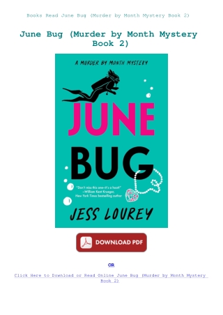 Books Read June Bug (Murder by Month Mystery Book 2)