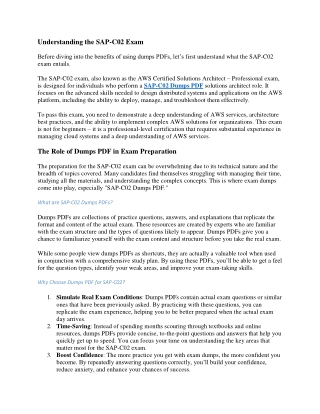 understanding the sap c02 exam
