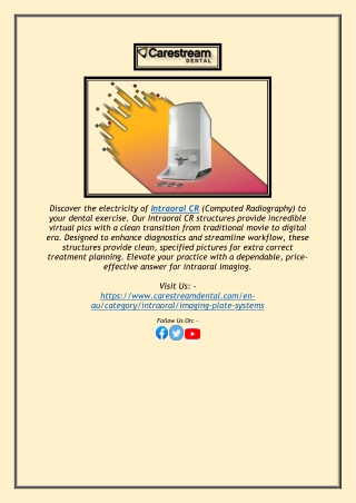 discover the electricity of intraoral cr computed
