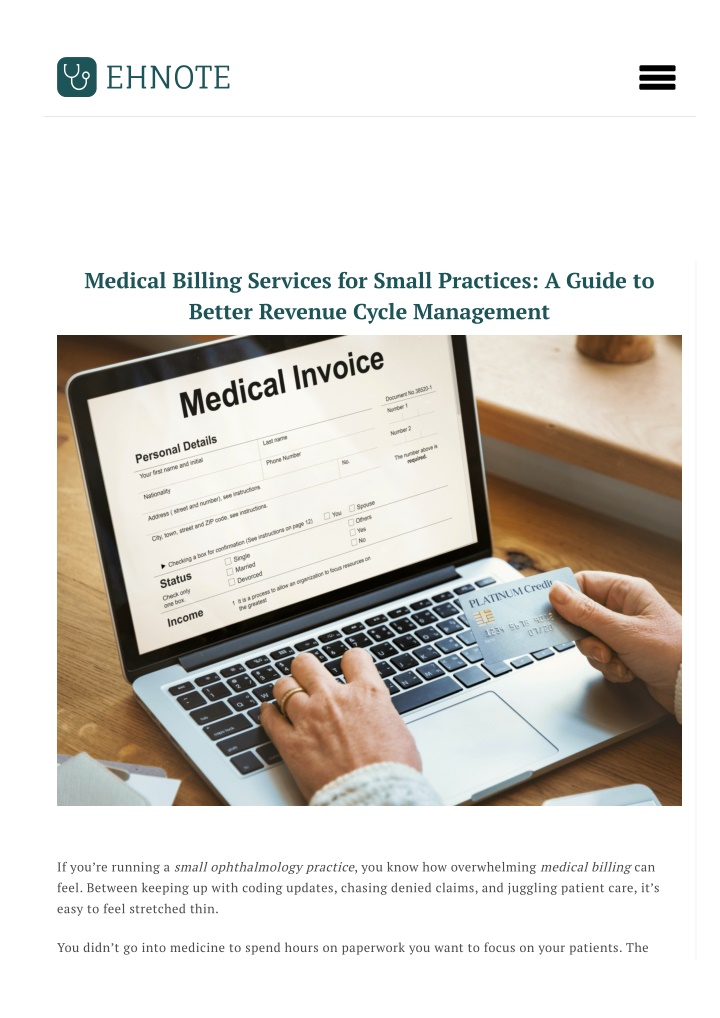 medical billing services for small practices