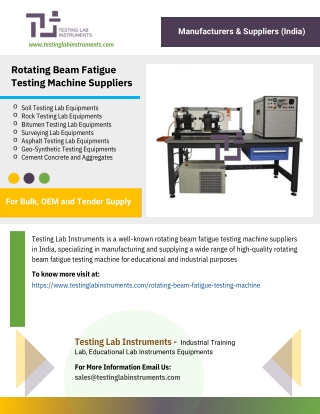 Rotating Beam Fatigue Testing Machine Suppliers