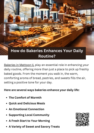 How do Bakeries Enhances Your Daily Routine?