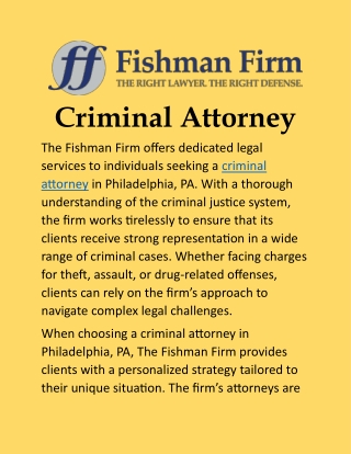 Criminal Attorney: Strategic Legal Solutions for Criminal Defense