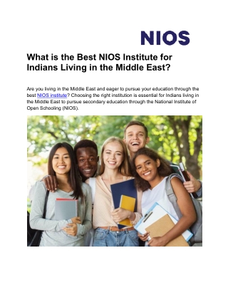 Nios admissions in ajman