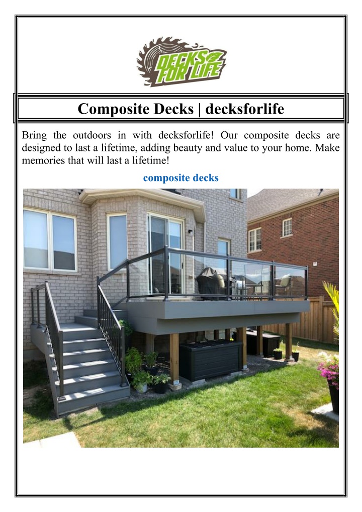 composite decks decksforlife