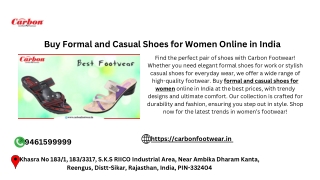 Buy Formal and Casual Shoes for Women Online in India – Carbon Footwear