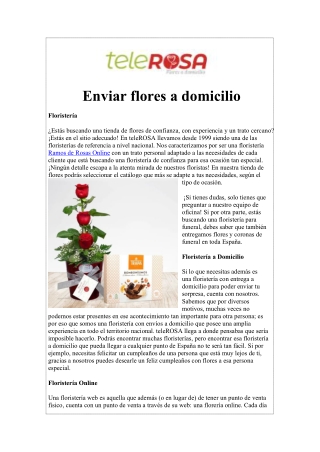 enviar flores a domicilio
