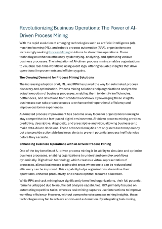 revolutionizing business operations the power