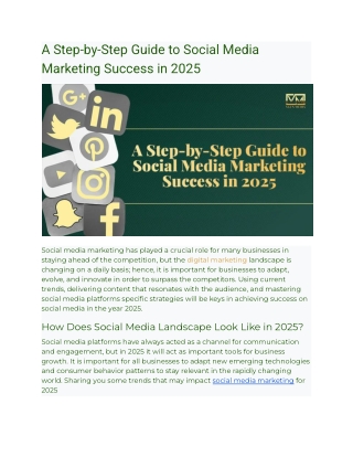 A Step-by-Step Guide to Social Media Marketing Success in 2025