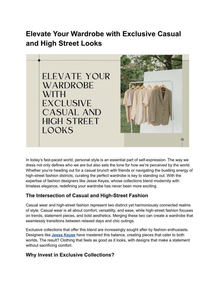 elevate your wardrobe with exclusive casual