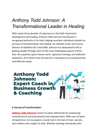 Anthony Todd Johnson_ Master Coach & Course Director at AMI