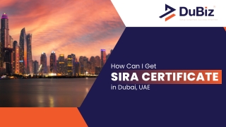 How Can I Get SIRA Certificate in Dubai, UAE