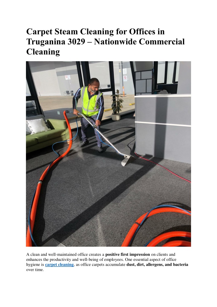 carpet steam cleaning for offices in truganina