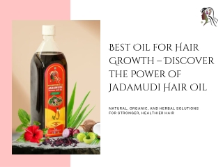 Buy Jadamudi Herbal Organic Hair Oil for Hair Growth  100% Natural