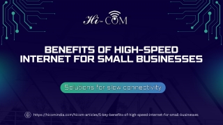 Hi-com Benefits of High-Speed Internet for small Businesses