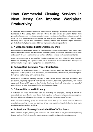 How Commercial Cleaning Services in New Jersey Can Improve Workplace Productivity.docx