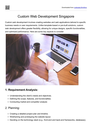 Custom Web Development Singapore