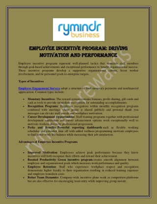 employee incentive program driving employee