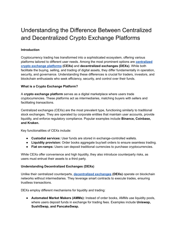 understanding the difference between centralized