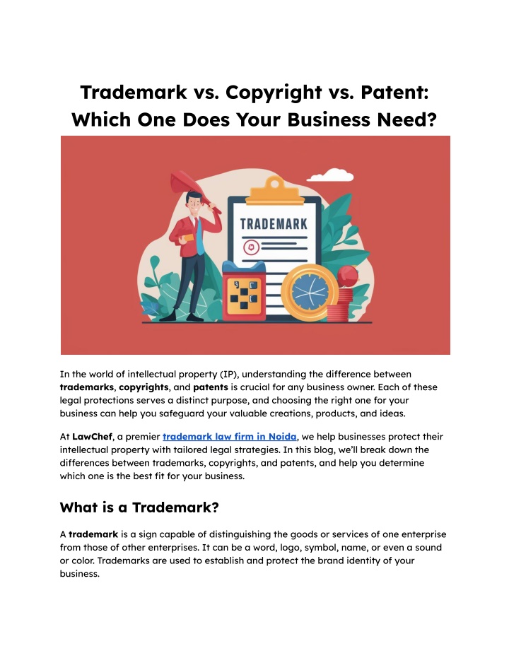 trademark vs copyright vs patent which one does