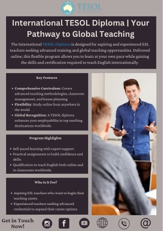 International TESOL Diploma: Your Pathway to Global Teaching