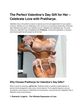 The Perfect Valentine’s Day Gift for Her – Celebrate Love with Pratiharye.