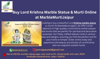 Buy Lord Krishna Marble Statue & Murti Online at MarbleMurtiJaipur