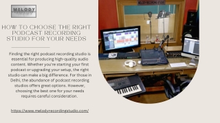 how to choose the right podcast recording studio
