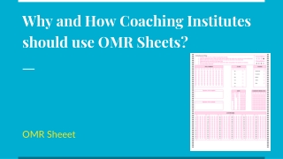 why and how coaching institutes should use omr sheets