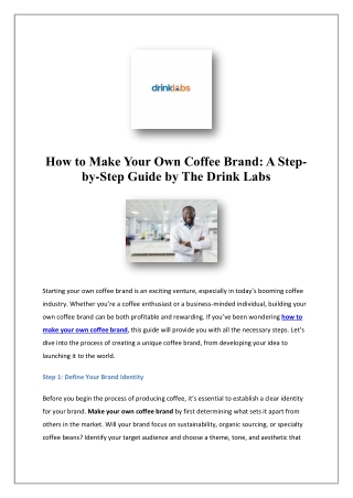 Beverage Formulation Companies | Drink Labs
