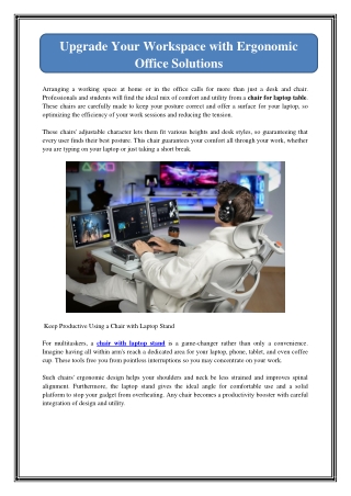 upgrade your workspace with ergonomic office