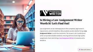 is hiring a law assignment writer worth