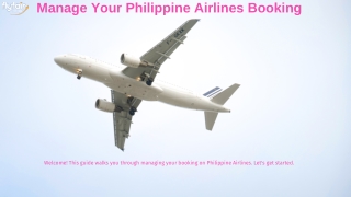 manage your philippine airlines booking
