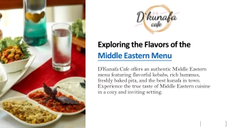 Middle Eastern Menu