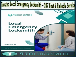 Trusted Local Emergency Locksmith – 247 Fast & Reliable Service