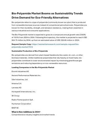 Bio-Polyamide Market Size, Share, Forecast 2035