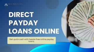 Get quick cash with hassle-free online payday loans