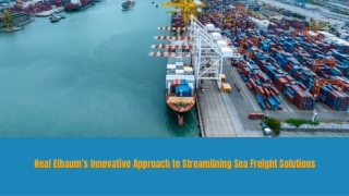 Neal Elbaum’s Innovative Approach to Streamlining Sea Freight Solutions